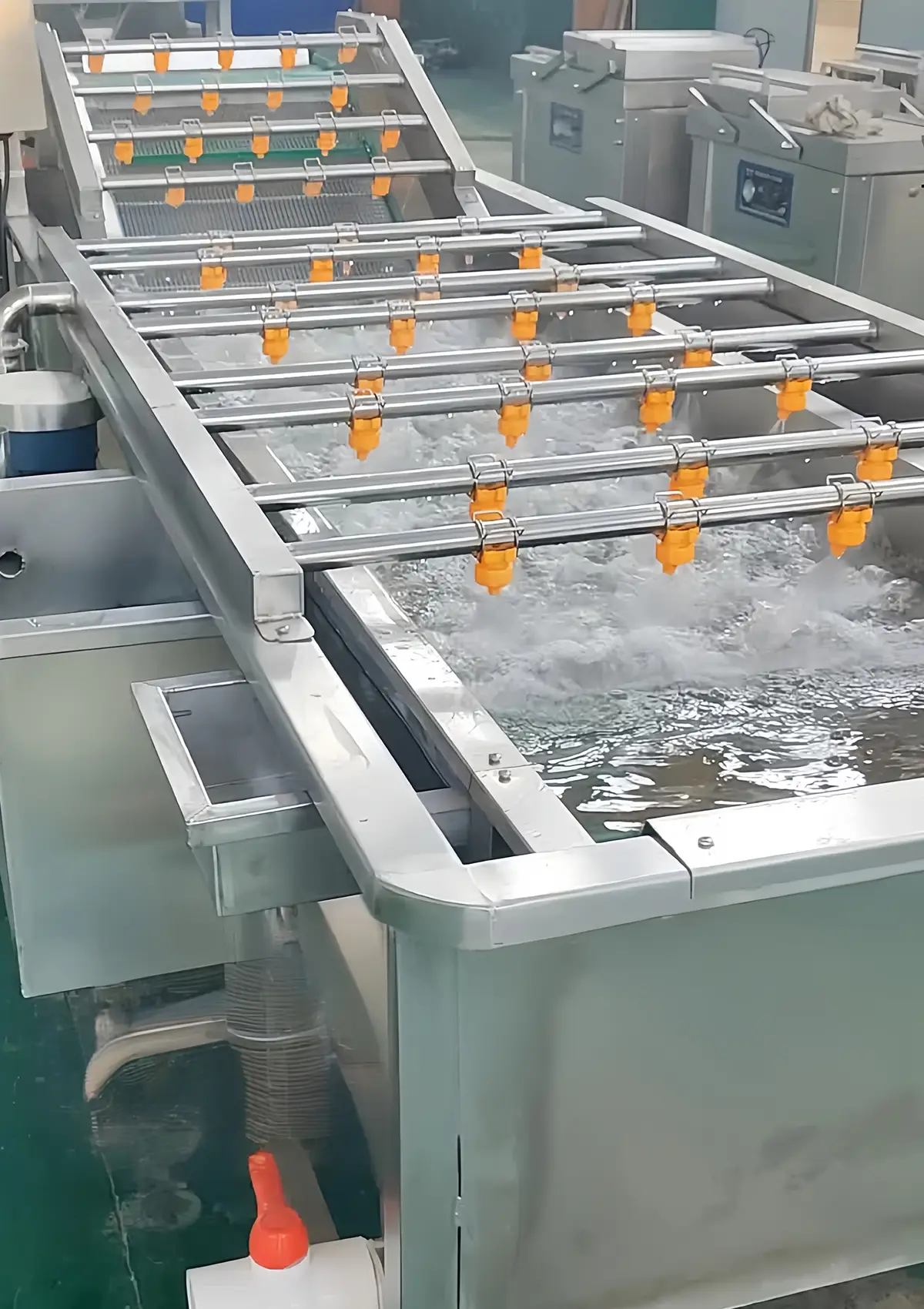 Equipamento de pré-tratamento de frutas e vegetais