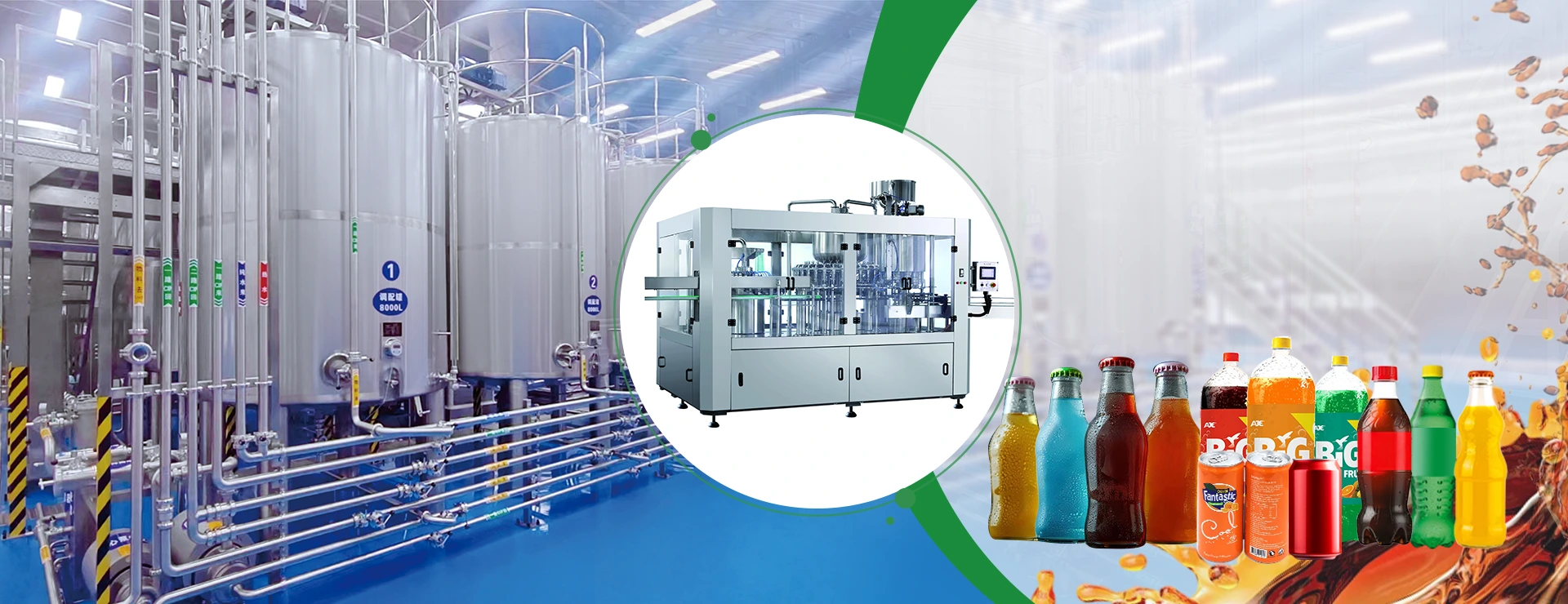 Linha de produção de bebidas carbonatadas na China