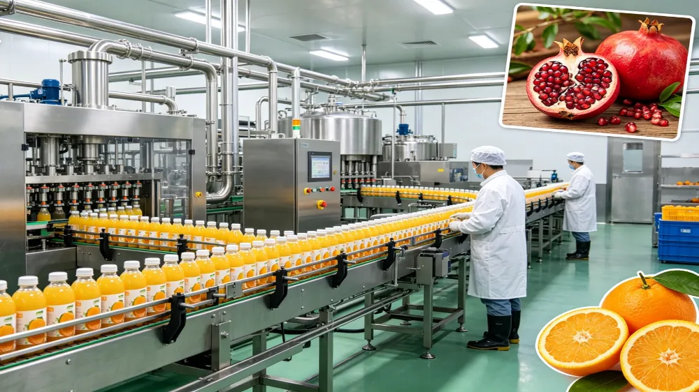 Como construir uma linha de produção de sucos que lide com vários tipos de frutas