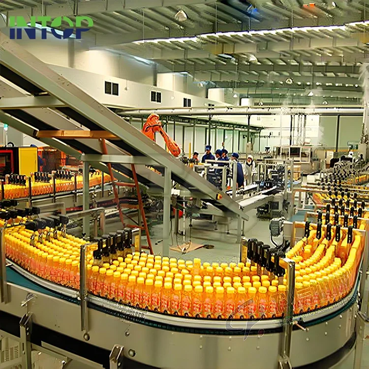 Linha de produção de suco de maçã