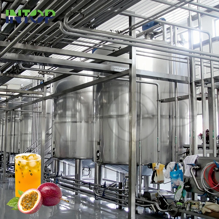 Linha de produção de suco de maracujá